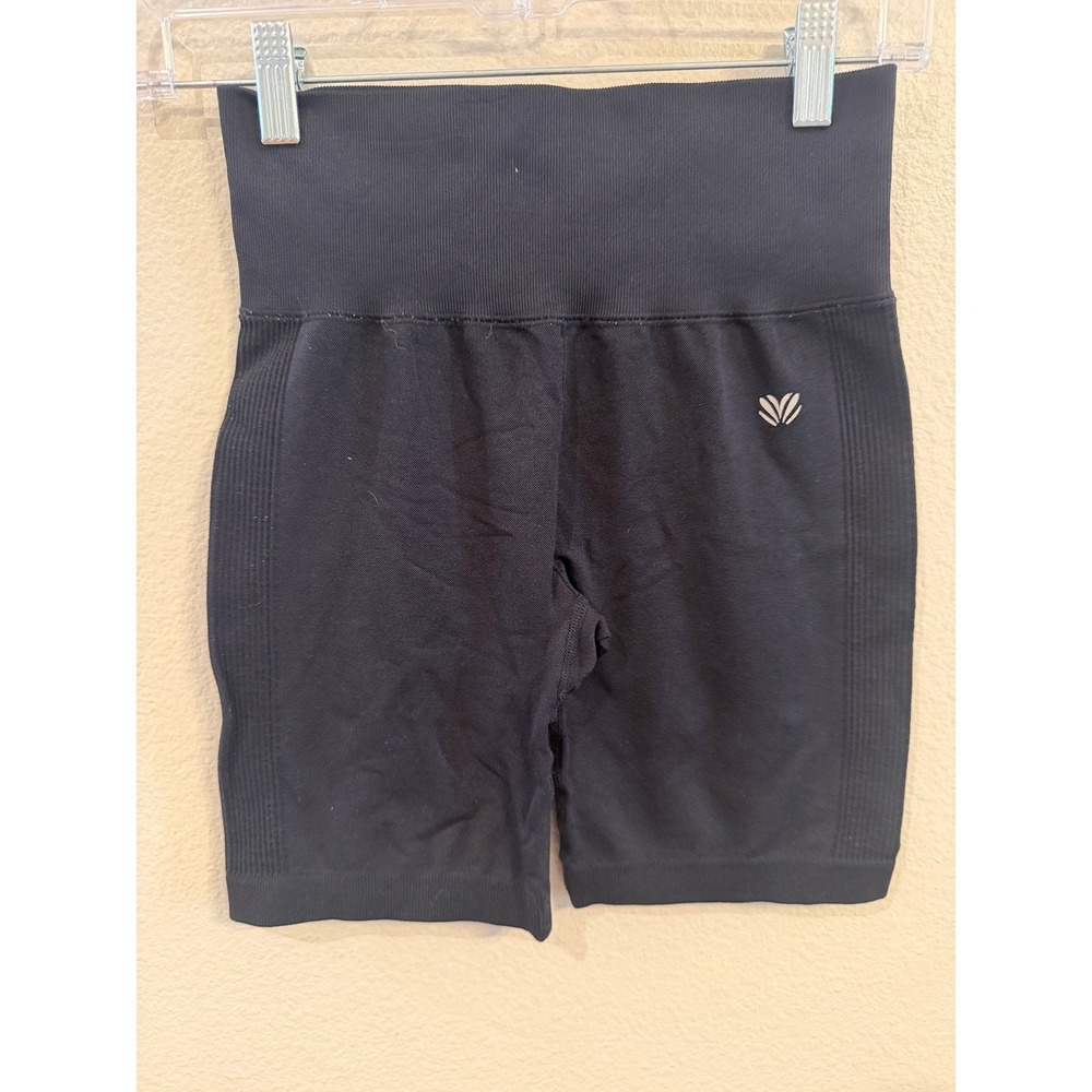 Forever 21 Black Seamless Ribbed High‎ Waist Biker Shorts Women's Size S